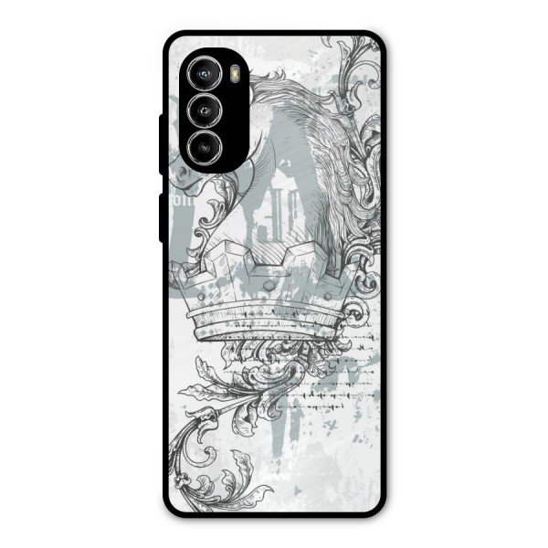 Designous Vintage Metal Back Case for Moto G52